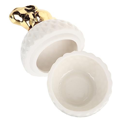 Caja Tarro De Galletas Tanque De Almacenamiento De Baratijas Sostenedor Anillo De Escritorio Porta Vela Recipientes Con Tapas Porcelana Blanca Tarro Decorativo Accesorios Viajar
