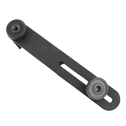 Akozon Soporte de Flash Aleación de Aluminio Accesorio para Equipo fotográfico con Soporte de Barra Transversal de Doble Cabezal para Flash Externo con Tornillos de 1/4 de Pulgada y Zapata - imagen 6