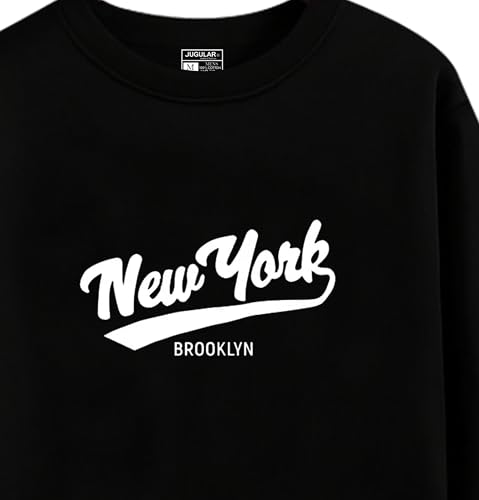 Image of JUGULAR Men's Cotton Regular Fit Round Neck Full Sleeve Printed Tshirt