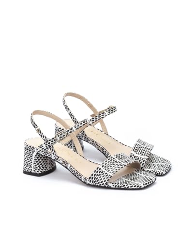 Martinelli Para Mujer. 1751-B363E Sandalias De Piel Estampadas Vettabbia Negro (39), 5 A 8Cm, Hebilla, Casual - 2