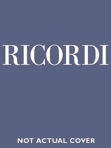Tosca - Opera Vocal Score. Vocal Score (Ricordi Opera Vocal Score Series)