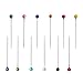 SUBANG 1200 Pieces Sewing Pins 38mm Multicolor Pearlized Head Pins for Dressmaking Jewelry Components Flower Decoration with Transparent Cases, 12 Colors
