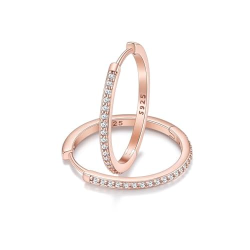 FaithHeart Sterling Silver Hoop Earrings for Women, Hypoallergenic Huggie Hoop Earrings Lightweight Small Cartilage Earrings Hoop Earring Dainty Everyday Earrings 6/8/10/12/14/15/16/18/20mm