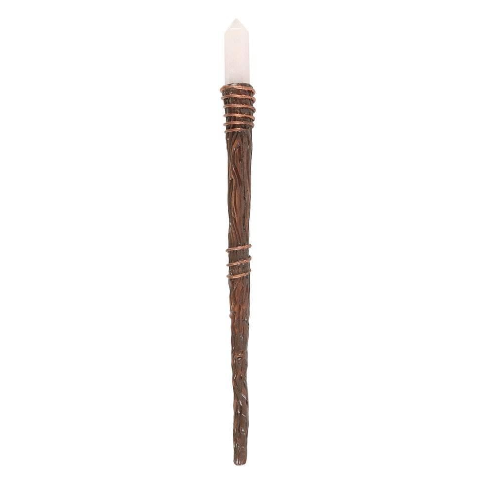 Thin Energy Clearing Aura Quartz Crystal Wand  28cm  Sale For Our Animal Charity