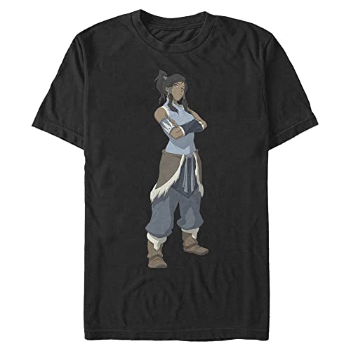 T-shirt Korra manches courtes vêtement noir homme taille 4XL