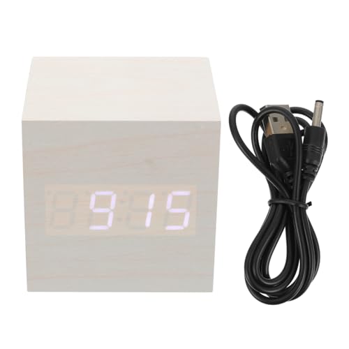 Reloj despertador con doble pantalla LED Healifty y sensor térmico para mesita 2