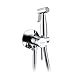 GRIFEMA Grifo Bidet para WC Monomando, Ducha de Mano para Higiene Íntima, Agua Fría y Caliente, Pulverizador de Latón, Gris, G154-1
