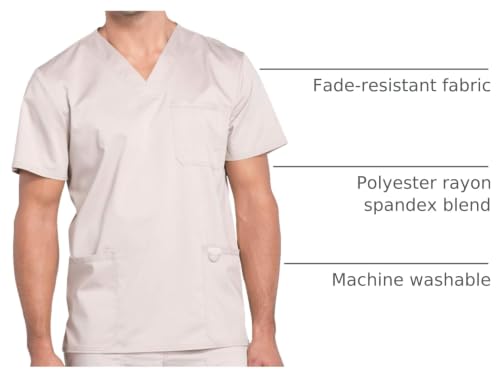 Image of Cherokee WW Revolution V-Neck Scrub Top for Men with 3 Pockets