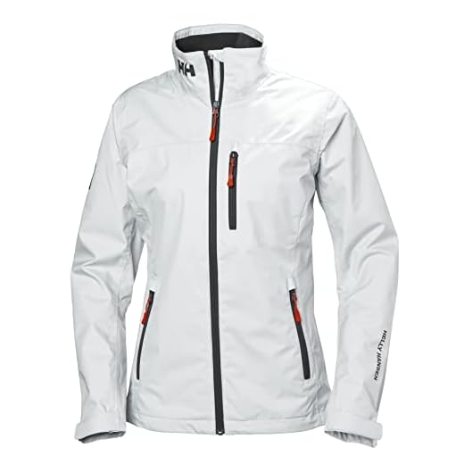 Helly-Hansen Women's Crew Waterproof Windproof Breathable Sailing Jacket, 002 White, Small