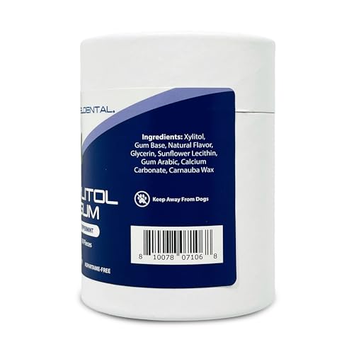 Weldental Xylitol Gum, Plastic-free Package, Cardboard tube 100 Count Peppermint