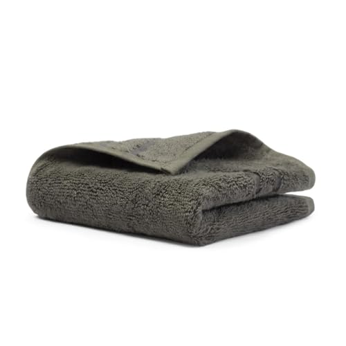 Cariloha Washcloth | Onyx | 12"x12" | Turkish Cotton & Viscose Material Blend | Extra Smooth, Odor Resistant and Highly Absorbent