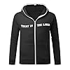 Fleece Jacket Mens Unisex Zipper Top Like Printed Hoodie Casual Hip Hop Hoodie Cardigan Jacket (Black, M) #2