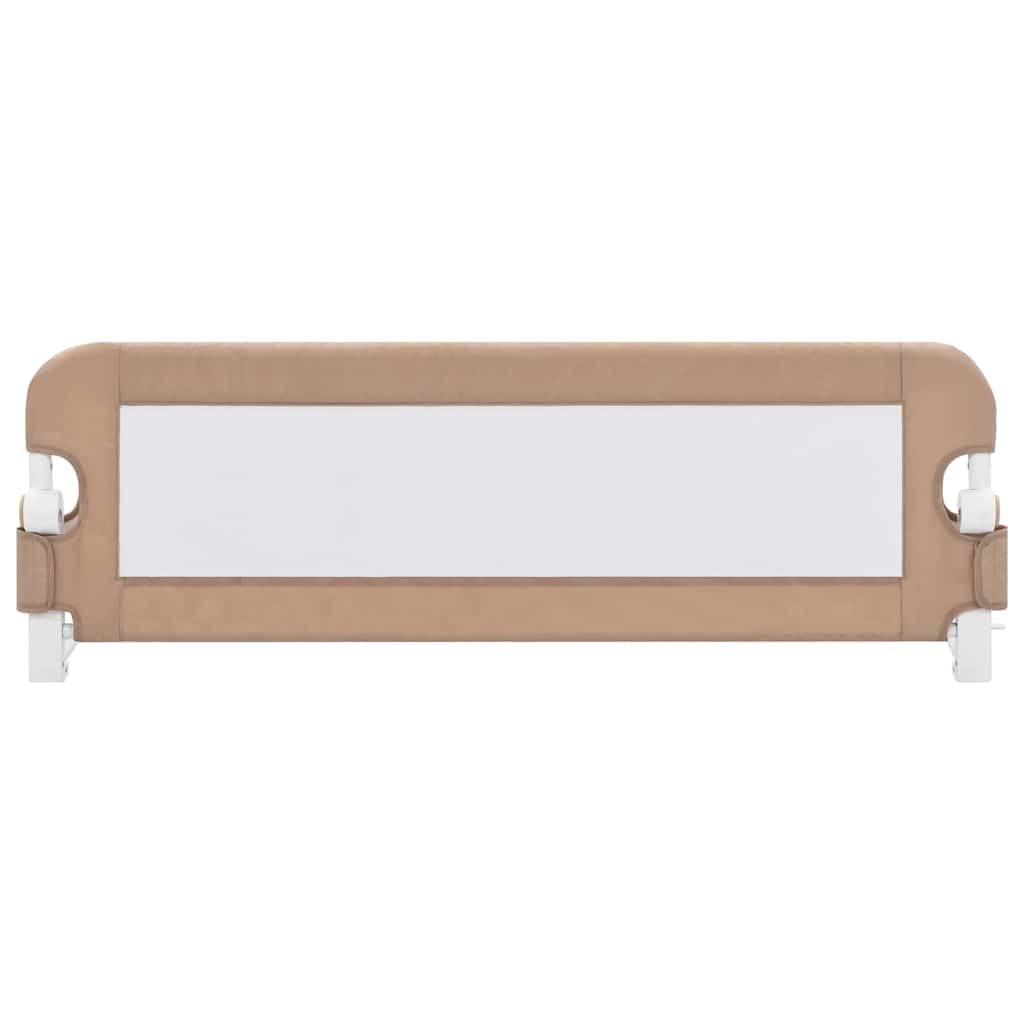 Kleinkind-Bettschutzgitter Taupe 120x42 cm Polyester, klappbar und höhenverstellbar, atmungsaktiv, sicherer Rausfallschutz und Bettschutzgitter für Kinderbett, Elternbett, Familienbett