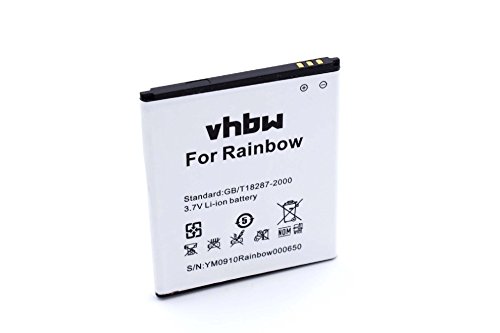 vhbw Batterie remplace Wiko 5222, S104-T19000-000 pour Smartphone (2000mAh, 3,7V, Li-ION)