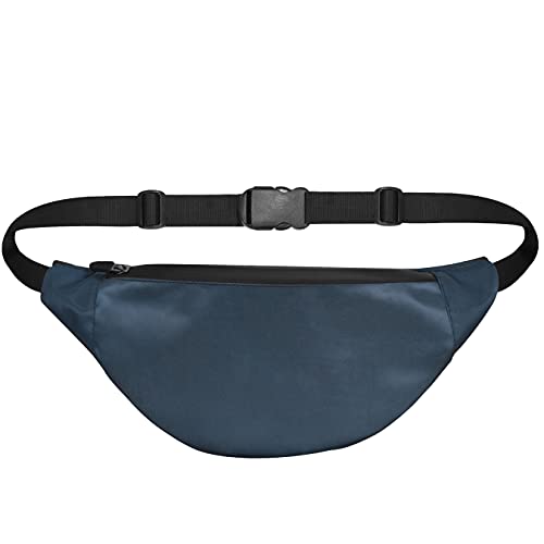 Image of Waist Pack Travel Handy Hiking Zip Pouch Document Money Phone Belt Sport Bag Bum Bag for Men and Women Nylon (Navy Blue)