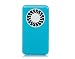 WoneNice Mini Usb Bladeless Fan Chargeable Genuine Ultra-thin Handheld the Ifan Creative Air Conditioning Fan, Battery Operated Summer Personal Pocket Fan (Rechargeable Lithium Battery) (Blue)