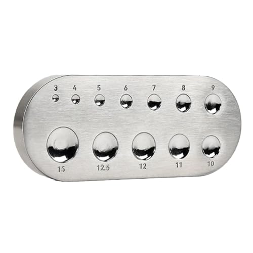 SM SunniMix Dapping Doming Block Leather Rivet Setter Base DIY Practical Dapping Block Rivet Setting Tool for Snap Button Handbag, Oval