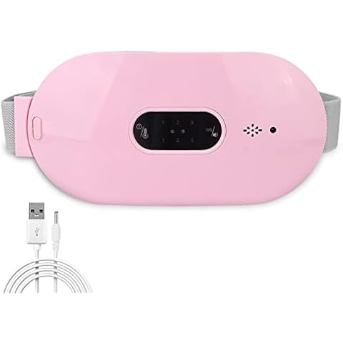 Menstruations-Heizkissen, 3 Wärmestufen 4 Vibrationsmassage-Modi verstellbar elektrische tragbare Heizkissen Cover