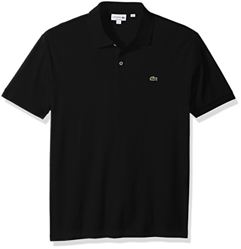 Lacoste Men's Short Sleeve Pima Jersey Interlock Regular Fit Polo, Black, XXL
