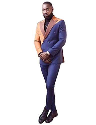 Costume de marié d'affaires ajusté en smoking deux pièces pour silhouette parfaite