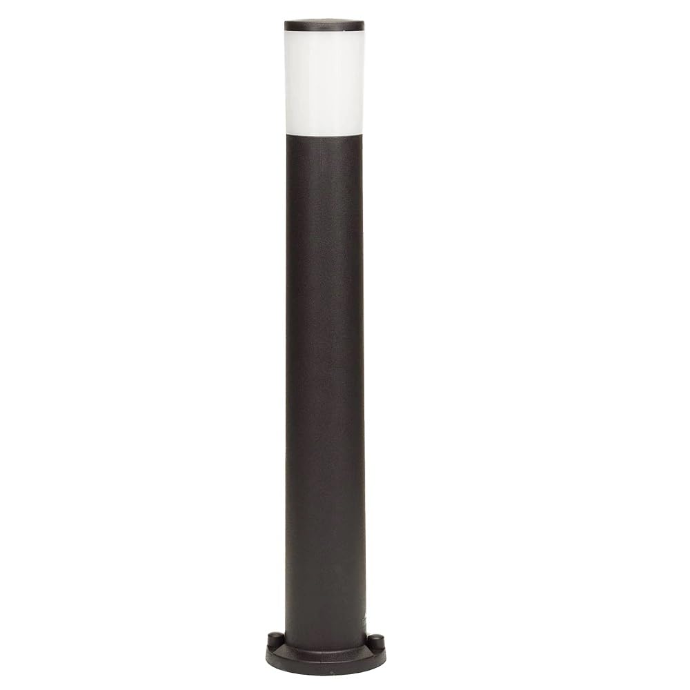 Britalia Black Led Outdoor Modern Round Cylinder Post Light | Ip55 Rated | 80Cm Height | Cct 840Lm-920Lm 2700K-6500K | Garden - Patio - Driveway | Uk Approved | Polycarbonate Resin Coastal