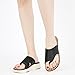 Reimferce Orthopedic Sandals for Women Outdoor: Black 7.5 Dressy Comfort Slides Womens Fashion - Casual Platform Ladies Walking Sandal