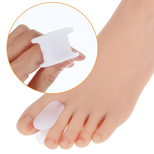 Image of Gjinxi 12 Pack Gel Toe Spacers, Toe Separators for Women Men Bunion Corrector Toe Spreaders Soft Toe Straightener for Crooked Toes, Overlapping Toes, Hammertoe Correction(6L+6S)