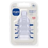 MAM Babyartikel 99964023 - Tetinas biberon, pack de 4 (2 tetinas 4m+, 2 tetinas 6m+), talla 2+3-Instrucciones en lengua extranjera