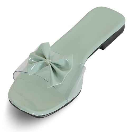 Image of Women's Slippers | Comfortable Flat Chappals for Women with Bow Detail | Stylish Casual Chappals, Trendy Summer Sandals, Comfortable Footwear for Daily Use