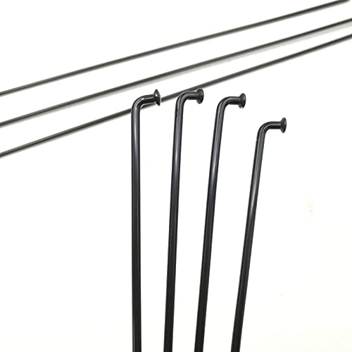 Generico Raggi for Bici elettriche da 40 Pezzi 10G Diametro 3,14 mm Materiale 45# Raggio for Moto in Acciaio al Carbonio con curvatura a J