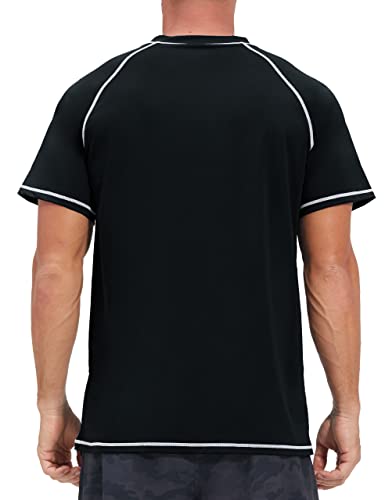 Image of Men's Swim Shirts Rash Guard UPF 50+ UV Sun Protection T-Shirt Quick Dry Fishing Beach T Shirts