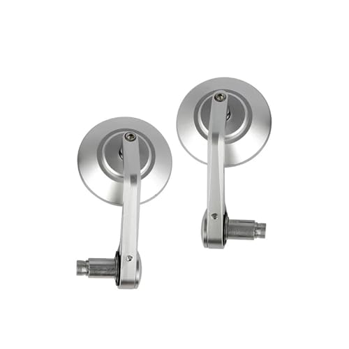 Rétroviseur guidon moto 22mm argent universel embout de barre