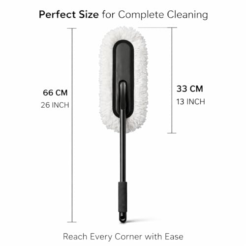 Image of Car Duster Microfiber Brush with Long Handle, Scratch-Free Exterior Car Dust Remover, Paraffin Wax Coated Fibers for Quick Dust Removal, Vehicle Cleaning Accessories