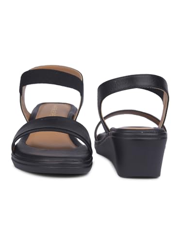 Image of Liberty LDF-22 Women Casual Sandal With PU Upper | PU Sole Sandal For Women | Stylish Wedge Heel Elastic Sandal For Women | Trendy Design Women Sandal