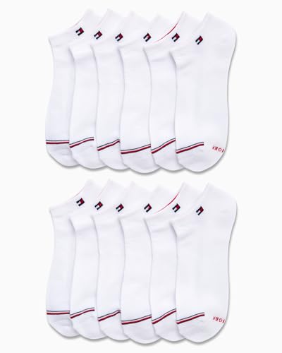 Tommy Hilfiger Womens 12 Pack Lightweight Cushioned Low Cut No Show Socks | Lightweight Low Profile Build With a Non Slip Heel Grip, Stays Hidden in Sneakers and Loafers for All Day Comfort - image 4