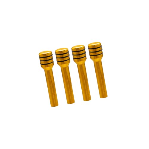A ABSOPRO 4uds Coche Puerta Cerradura Perilla Puerta Cerradura Perilla Aluminio Aleación Amarillo Reemplazo de artículo