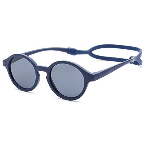 Polarized Baby Sunglasses with Strap - Unbreakable Infant Sunglasses for Newborn Toddler Boys Girls Age 0-24 Months