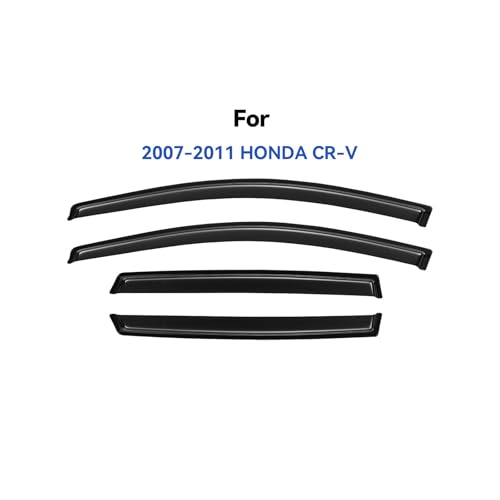 Image of Window Visors Rain Guards for 2007 2008 2009 2010 2011 Honda CRV, Out-Channel Window Vent Wind Deflectors Visors Shades for 07-11 CR-V SUV