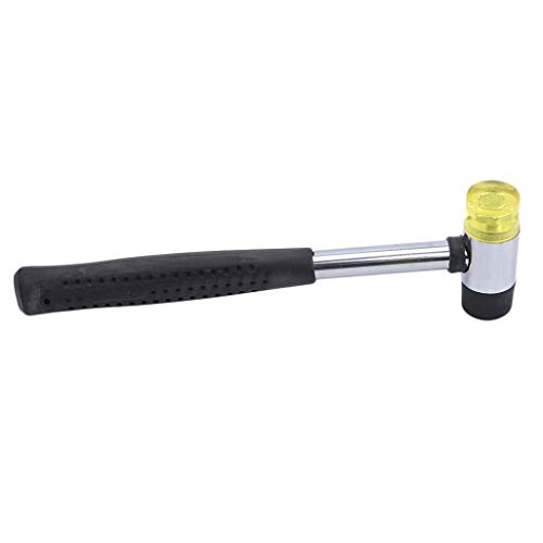 WEILYDF Hammer aus Gummi, einfach, klassisch, doppelter Kopf aus Gummi, Hammer mit rutschfestem Griff, für Zuhause, Dekoration, Fliesen, Comme Indiqué en Couleur, Klein