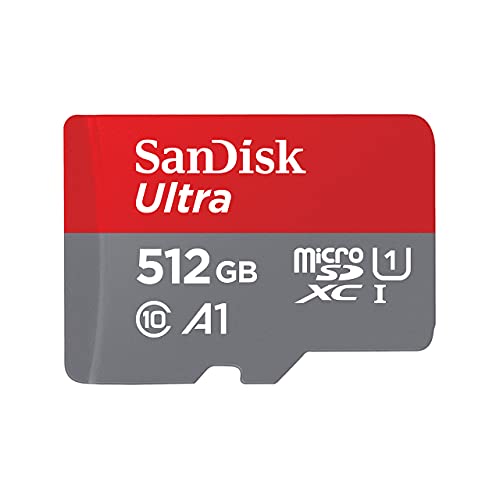 SanDisk Ultra microSDXC 512GB + SD Adapter 100MB/s Class 10 UHS-I- Tablet Packaging, Black