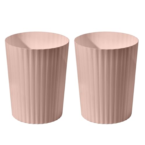Caneca plástica compacta 2 gal 2 unidades rosa