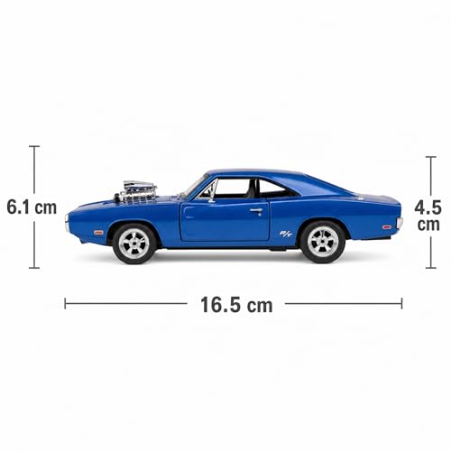 Image of Dodge Charger 1:32 Scale Die Cast Metal Car - Pull Back Classic Muscle Model with Openable Doors, Hood & Trunk, Lights & Sound, Collectible Showpiece for Kids 6+ & Car Enthusiasts