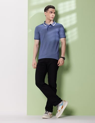 Image of Symbol Premium Men's Cotton Rich Textured Pique Polo T-Shirt - Regular Fit | Pique Knit (Available in Plus Sizes)
