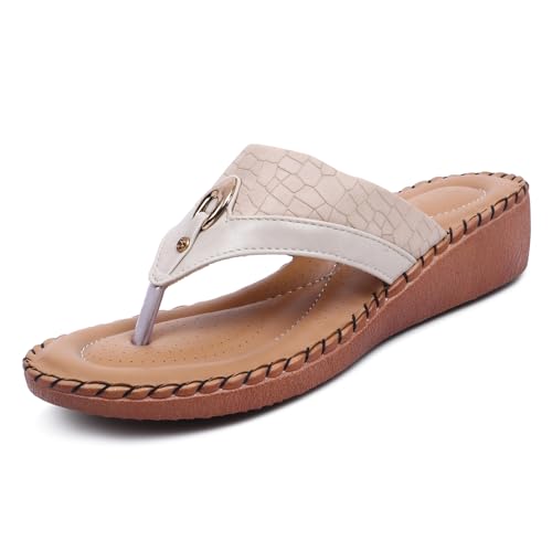 Image of TRASE Women's Flip-Flops & Slippers | Doctor Ortho Comfortable Chappal for Women & Girls | Light weight, Soft Footbed, Comfortable & Stylish | Diabetic & Orthopedic Footwear, Good for Knee & Foot Pain