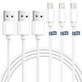iPhone Charger 3Pack 10FT Cablex iPhone Charger Cable iPhone Charging Cable Cord Compatible iPhone Xs MAX XR X 8 8 Plus, iPhone 7 7 Plus 6 6s 6 Plus 6s Plus, iPhone SE 5 iPad, iPod and More(White)