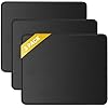 JIKIOU 3 Pack Mouse Pad with Stitched Edge, Comfortable Mouse Pads with Non-Slip Rubber Base, Washable Mousepads Bulk with Comfortable Cloth, Mouse Pads for Computers Laptop Mouse 10.2×8.3inch Black