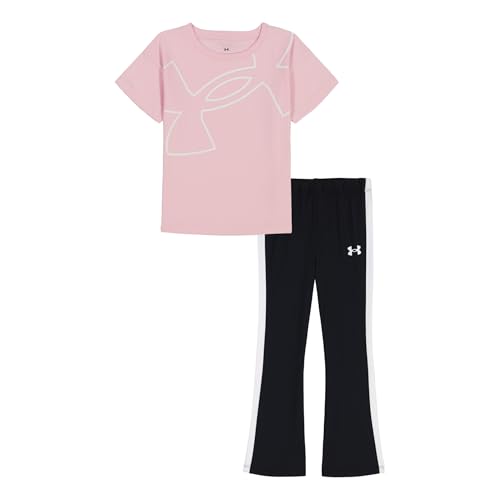 Image of Under Armour Girl's 2-piece Short Sleeve Tee and Leggings Set, Soft & Comfortable