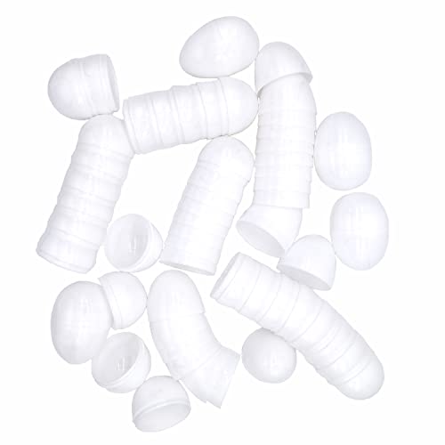YTYKINOY 30pcs 2-3/8 Blank White Plastic DIY Easter Eggs