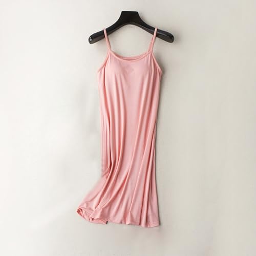 Camisón de verano de algodón tipo enagua larga y sexy con tirantes delgados 5