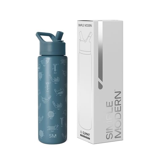 Simple Modern Father's Day Summit Water Bottle with Straw Lid | Vacuum Insulated Stainless Steel...